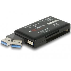 Delock - 91758 - Kaartlezer - Zwart - USB 3.2 Gen 1, 6 Sleuven, 5 Gbps