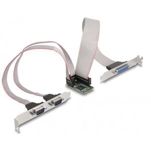 Delock 95232 - Mini PCIe I/O PCIe Full Size 2x serieel RS-232, 1x parallel, Controlekaart