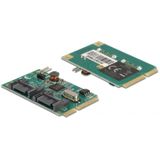 Delock - MiniPCIe I/O - PCIe Kaart - 2 x SATA 6 Gb/s - Chipset Asmedia ASM1061