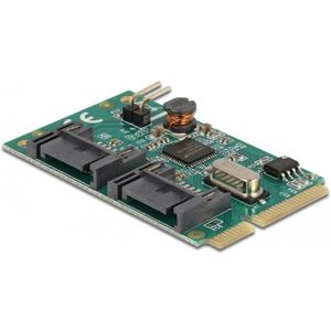 Delock - MiniPCIe I/O - PCIe Kaart - 2 x SATA 6 Gb/s - Chipset Asmedia ASM1061