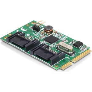 DeLOCK MiniPCIe I/O PCIe 2xSATA 6Gb/s controller