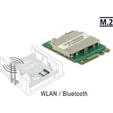 Delock - Module M.2 Key A+E - WLAN 11ac/a/b/g/n + Bluetooth 4.0