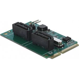 Delock - 95264 - Mini PCIe-converter - Zwart - 2 x SATA met RAID
