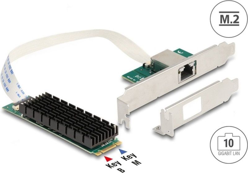 Delock - M.2 Key B+M - Netwerkkaart - 10 Gigabit LAN