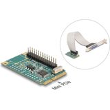 Delock - Mini PCIe I/O Controlekaart - Volledig Formaat - 1 x Parallel D-Sub 25 Pin