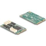 Delock - Mini PCIe I/O - Controlekaart - 4 x Seriële RS-232