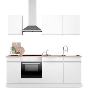 OPTIFIT Keuken Safeli Breedte 210 cm, naar keuze met of zonder Hanseatic elektrische apparaten