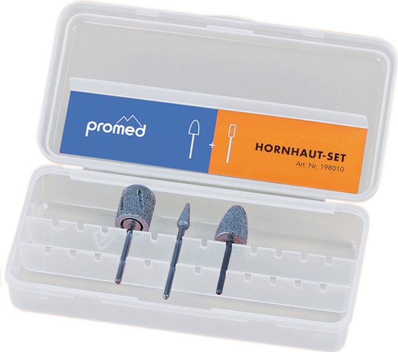 Promed - Eelt Verwijderen Bitset - 3 Stuks - Voor Pedicuresets