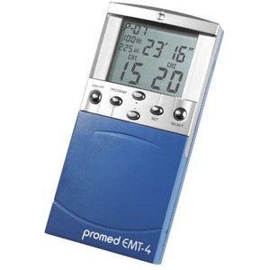 Promed EMT-4 Digitaal TENS & EMS duo-apparaat, combi-apparaat, elektrostimulatieapparaat voor zenuw- en spierstimulatie, prikkelstroomapparaat met 4 tenen-elektroden, 13 therapiemodi