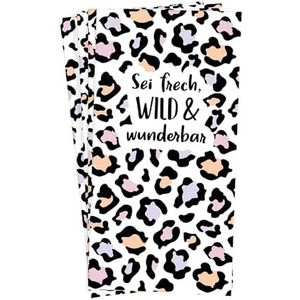 Grafik Workshop zakdoeken met spreuk | cadeau-idee | 10 stuks | Sei brutale