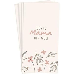 Grafik Workshop zakdoeken met spreuk | cadeau-idee | 10 stuks | Beste Mama