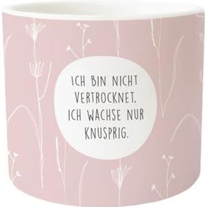 Grafik-Werkstatt Kleine bloempot | decoratieve pot wit | keramiek | ik was knapperig, roze mini