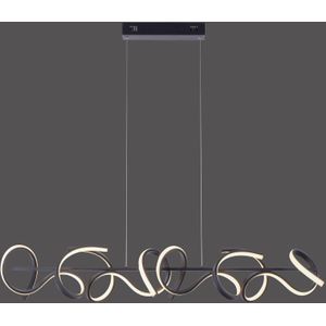 Paul Neuhaus krisscross - Design LED Dimbare Hanglamp eettafel met Dimmer voor boven de eettafel | in eetkamer - 4 lichts - L 99 cm - Zwart - Woonkamer | Slaapkamer | Keuken