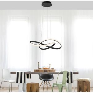 Hanglamp zwart 57 cm 3-staps dimbaar incl. LED - Viola Due