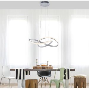 Design hanglamp staal 57 cm dimbaar incl. LED - Viola Due