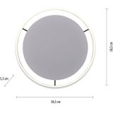 Paul Neuhaus LED Deckenleuchte  ¦ grau ¦ Maße (cm): B: 58,5 H: 5,3 T: 58.5 Lampen & Leuchten > Deckenlampen - Sconto