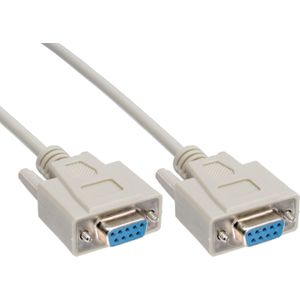 InLine 12223 Seriële kabel 9-polig vrouwelijk naar vrouwelijk gegoten, 1:1, 3 m
