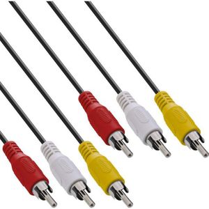 InLine 89996 cinch kabel, audio/video 3x cinch, stekker/stekker, 2 m