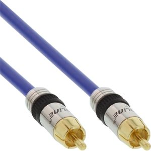 InLine 89810P Cinch Kabel VIDEO & digital AUDIO, PREMIUM, vergoldete Stecker, 1x Cinch Stecker / Stecker, 10m