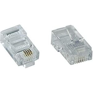 10x RJ45 (m) ISDN krimp-connector (8P4C) voor platte kabels