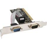InLine - RS232 PCI Kaart - 2x 9-Pins SUB-D - Geschikt voor Windows en Linux