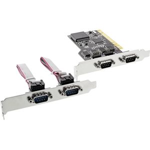 InLine Seriële RS232 PCI Kaart met 4 9-pins SUB-D Poorten