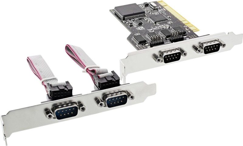 InLine Seriële RS232 PCI Kaart met 4 9-pins SUB-D Poorten