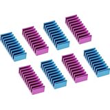 InLine - RAM-koeler - Koelribben - Blauw, Paars - 8 Stuks, 22 x 8 x 5 mm