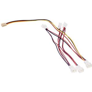 InLine 3-pins Molex vrouwelijk naar 6 x 3 pins Molex mannelijke ventilatoradapter Y-kabel