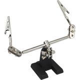 InLine - 43046B - Soldeerapparaat - Zware Gietstandaard - Met 6 Kogelgewrichten en 2 Krokodillenknijpers