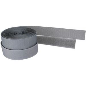 Klittenband rol 2-delig 25mm / grijs (3 meter)