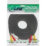 InLine 89611 RCA-kabel, audio/video 3x cinch, stekker/stekker, 1 m