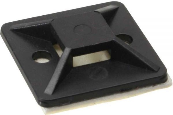 Kabelbinders - Zelfklevende Houders - Zwart - 40 x 40mm - 10 Stuks