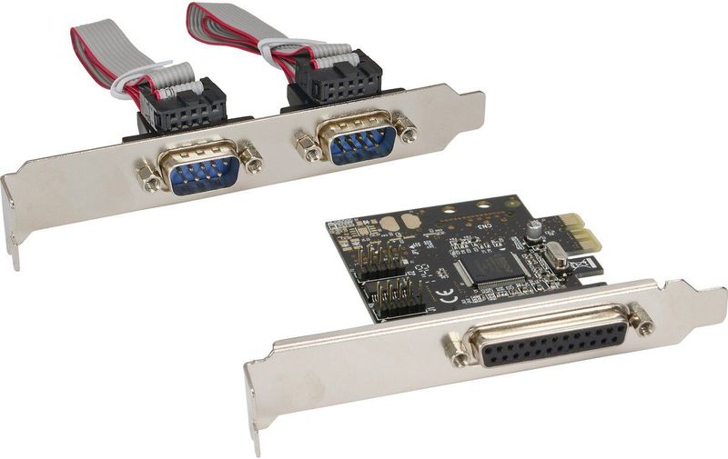 InLine - PCI-Express Kaart - 1x 25-pins en 2x 9-pins SUB-D Aansluitingen