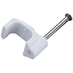 InLine 44021 100er Pack Kabelschelle 10mm eckig, weiß
