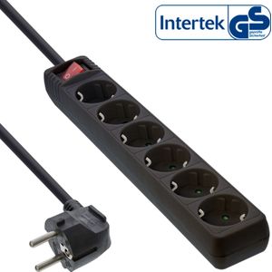 InLine 16465T power uitbreiding 5 m 6 AC-uitgang(en) Zwart