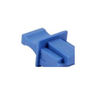 RJ45 (m) afsluitcovers voor RJ45 (v) poorten - 100 stuks / blauw