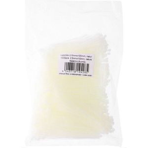Tie-wraps 100 x 2,5mm / transparant (1000 stuks)