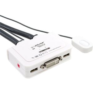 KVM-Switch - 2-poorts - USB-kabel - Met Audiofunctie - Windows/Mac