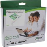 InLine - PCIe Kaart - 2x USB 3.0 - SATA-Voeding