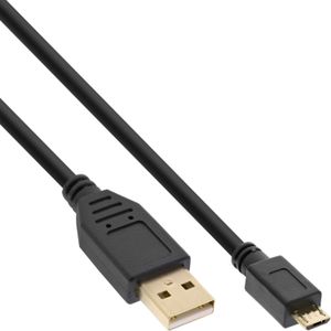 InLine 31705P USB-kabel 0,5 m USB A Micro-USB B Zwart