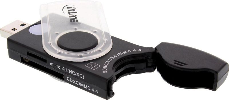 InLine 66773 geheugenkaartlezer USB 3.2 Gen 1 (3.1 Gen 1) Zwart