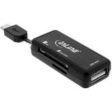 InLine Micro USB OTG adapter met kaartlezer