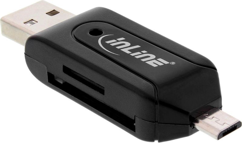 InLine Micro USB OTG / USB combi kaartlezer
