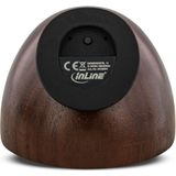 InLine 55380H Woom Mini Bluetooth Walnoothouten Luidspreker 52mm