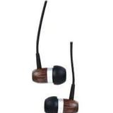 InLine® woodin-Ear, in-ear headset met kabelmicrofoon en functieknop, walnoot