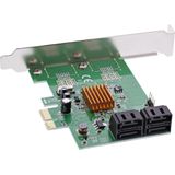 LogiLink - 76617E - SATA-controller - Zwart - 4x SATA 6Gb/s, PCIe 2.0, NCQ, Hot-Swap