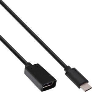 USB-C OTG Adapterkabel - 3.2 Gen 2 - 0,15 meter - Zwart