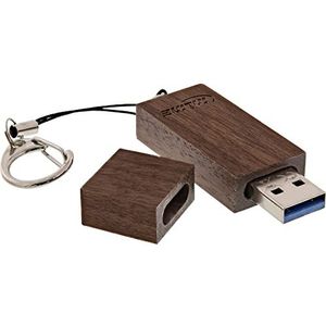 InLine 35061W Woodstick USB 3.0 geheugenstick, walnoot, 8GB hout