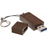 InLine woodstick USB 3.0 geheugenstick (64 GB, USB-A, USB 3.0), USB-stick, Bruin